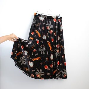 Anthropologie Maeve Cheetah Heart Skirt (Tag Missing) Sz: S